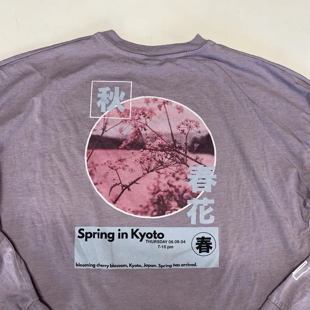Urban Outfitters Kyoto Champions Plum Purple Crew Long Sleeve Size M - Picture 8 of 12
